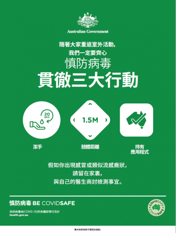 Cover image for Coronavirus (COVID-19) – 慎防病毒 – 貫徹三大行動 (Stay COVID free – do the 3)