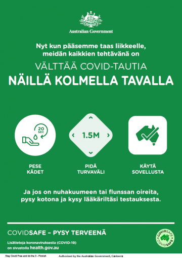 Coronavirus (COVID-19) – Välttää covid-tautia – näillä kolmella tavalla (Stay COVID free – do the 3)