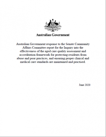 effectiveness of aged care quality assessment and accreditation