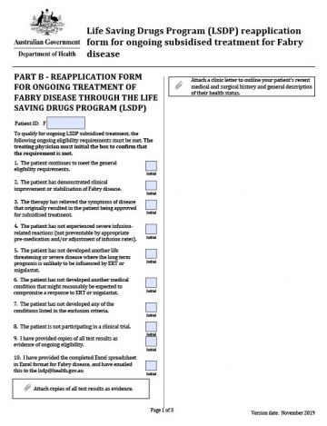 Cover image of Fabry disease reapplication form