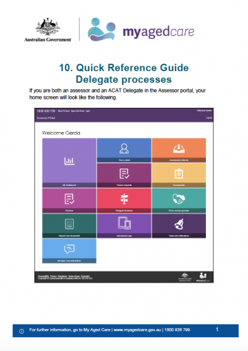 Cover image for Quick Reference Guide 10 – Delegate Processes (ACAT)