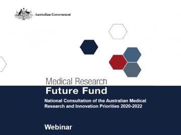 AMRAB Presentation - National consultation of the Australian Medical Research and Innovation Priorities 2020-2022