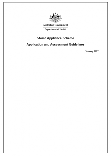 Cover image for Stoma Appliances Scheme application and assessment guidelines