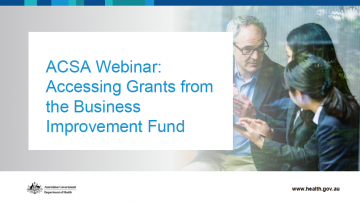 Cover image for Accessing grants through the Business Improvement Fund presentation