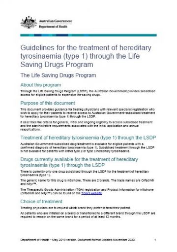 Cover image of HT1 guidelines