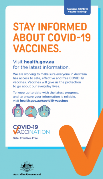 Covid 19 Vaccine Newspaper Poster How To Stay Informed Australian Government Department Of Health