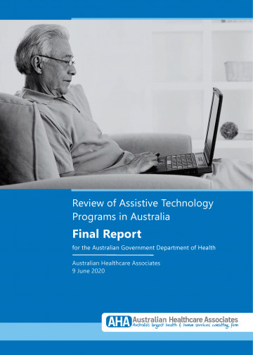 This report examines the current Assistive Technology (AT) arrangements in Australia cover