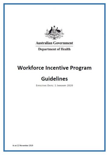 Cover image of Workforce Incentive Program guidelines