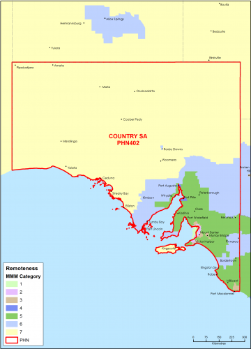 Map Of Adelaide Sa Adelaide Sa Primary Health Network Phn Map Modified Monash Model Mmm Remoteness Area Australian Government Department Of Health And Aged Care
