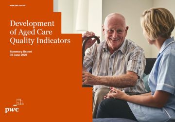 Development of Aged Care Quality Indicators - Summary Report cover