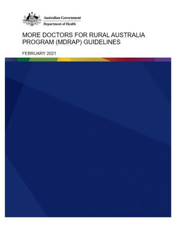 More Doctors for Rural Australia Program guidelines cover