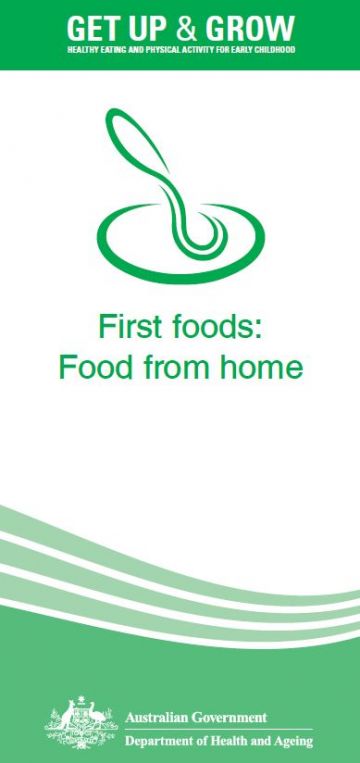 Cover image for Get up and grow – First foods: food from home