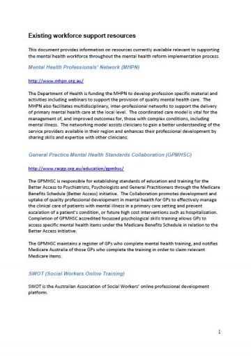Cover image for Primary Health Networks (PHN) mental health care guidance – workforce support information and resources