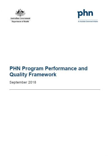 Cover image for Primary Health Networks (PHN) performance and quality framework