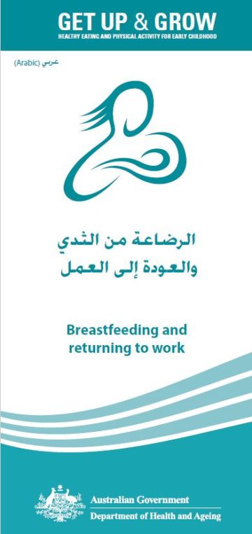 Cover image for الرضاعة من الثدي والعودة إلى العمل (Breastfeeding and returning to work)