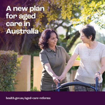 Aged care reforms – social media image – A new plan for aged care in Australia