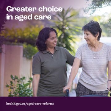 Aged care reforms – social media image – Greater choice in aged care