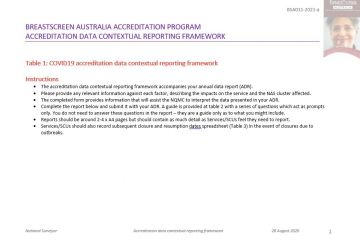 BSA011 Accreditation Data Contextual Reporting Framework