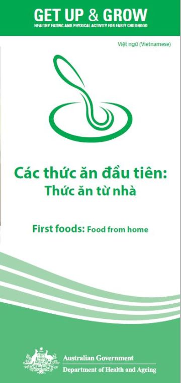 Cover image for Các thức ăn đầu tiên: Thức ăn từ nhà (First foods: food from home)