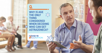 Why is age the only thing considered when deciding who can safely get AstraZeneca?