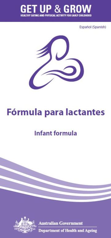 Cover image for Fórmula para lactantes (Infant formula)