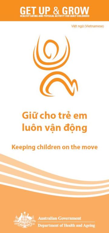 Cover image for Giữ cho trẻ em luôn vận động (Keeping children on the move)