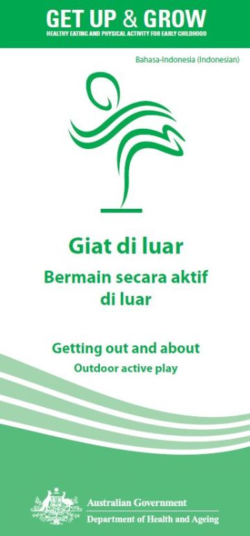 Cover image for Giat di luar Bermain secara aktif di luar (Getting out and about – outdoor active play)