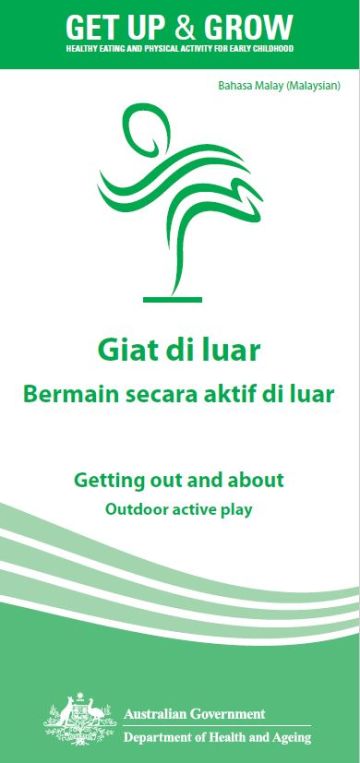 Cover image for Giat di luar Bermain secara aktif di luar (Getting out and about – outdoor active play)