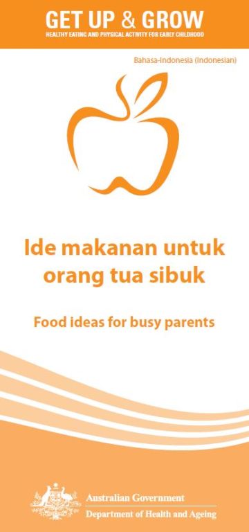 Cover image for Ide makanan untuk orang tua sibuk (Food ideas for busy parents)