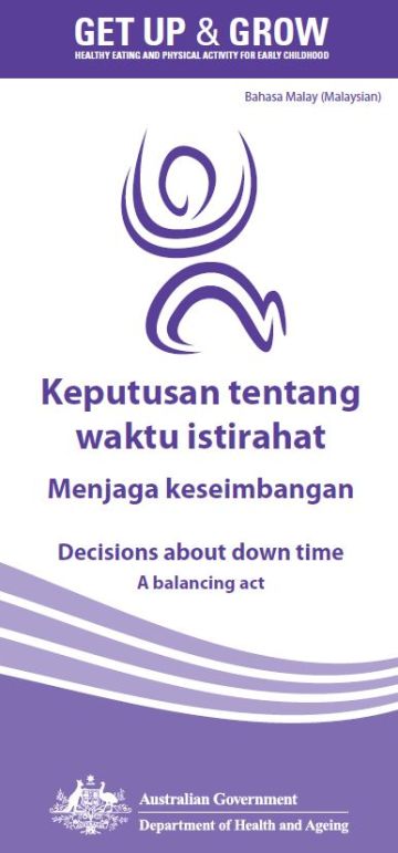 Cover image for Keputusan tentang waktu istirahat Menjaga keseimbangan (Decisions about down time: a balancing act)