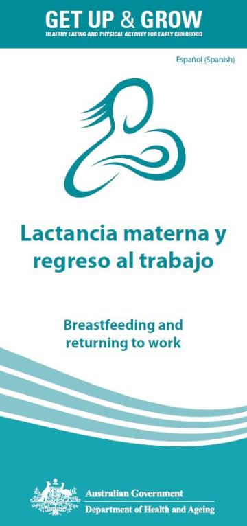 Cover image for Lactancia materna y regreso al trabajo (Breastfeeding and returning to work)