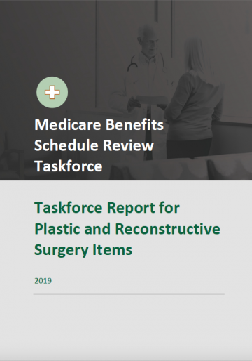 Cover image for Taskforce final report – Plastic and Reconstructive Surgery items