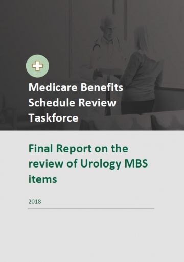 Cover image of Taskforce final report – Urology MBS items