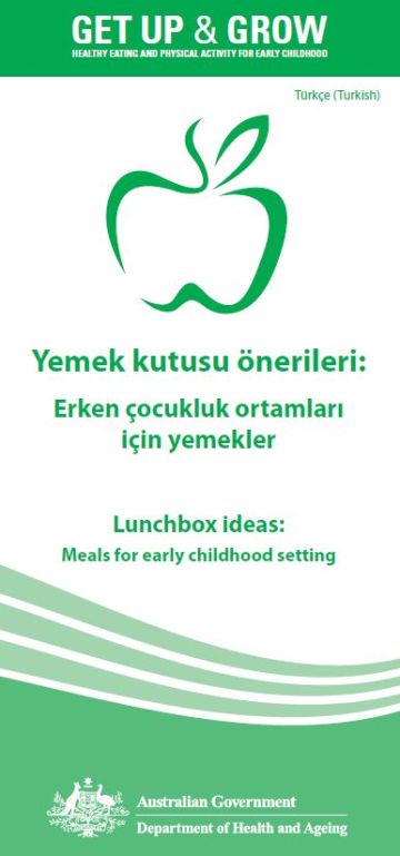 Cover image for Yemek kutusu önerileri: Erken çocukluk ortamları için yemekler (Lunchbox ideas: meals for early childhood settings)
