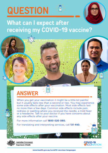 COVID-19 vaccination – Top questions: What can I expect after receiving my COVID-19 vaccine?