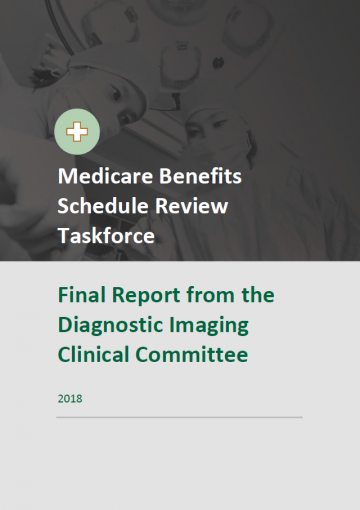 Cover image of final clinical committee report for Diagnostic Imaging