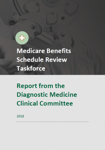 Cover image of final clinical committee report for Diagnostic Medicine