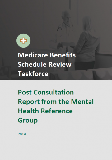 Cover image of final clinical committee report for Mental Health Reference Group