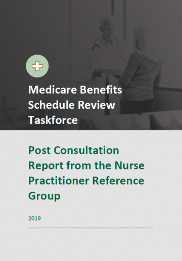 Cover image of final clinical committee report for Nurse Practitioner Reference Group