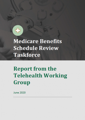 Cover image of final clinical committee report for Telehealth Working Group