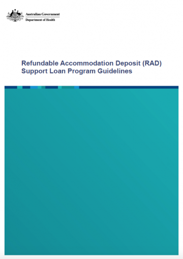 RAD Support Loan Program Guidelines cover image