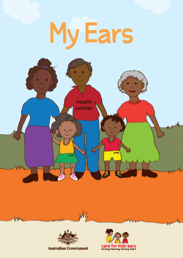 Cover image for Care for Kids’ Ears – Kathy and Ernie My Ears A3 storybook