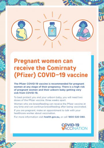 COVID-19 vaccination – Poster – Pregnant women can receive the Comirnaty (Pfizer) COVID-19 vaccine