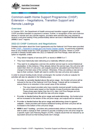 Commonwealth Home Support Programme Chsp Australian Government Department Of Health Commonwealth Home Support Programme Chsp Australian Government Department Of Health