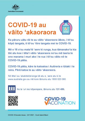 COVID-19 vaccination – COVID-19 au vāito ʻakaoraora (Booster doses)