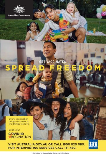 COVID-19 vaccination – Print ad – Spread Freedom
