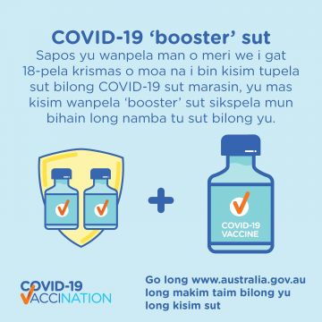 COVID-19 vaccination – Social – COVID-19 ‘booster’ sut (Booster doses)