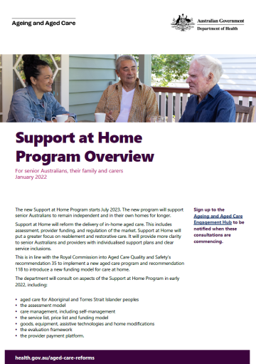 Support at Home Program Overview