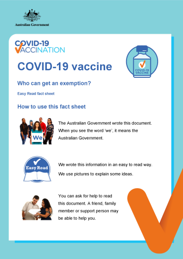 COVID-19 vaccine – Who can get an exemption? – Easy Read