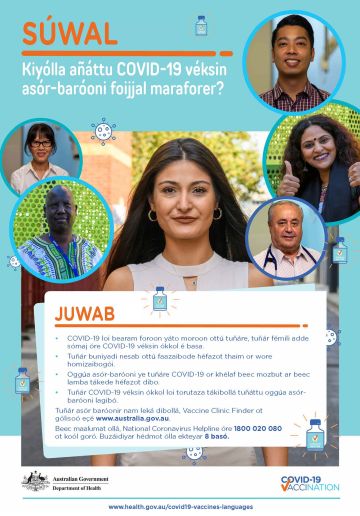 COVID-19 vaccination – Kiyólla añáttu COVID-19 véksin asór-baróoni foijjal maraforer? (Top questions: Why should I get a COVID-19 vaccine booster dose?)